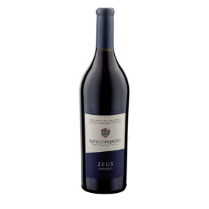 Flasche italienischer Rotwein, Zeus, Weinanbaugebiet Colli Orientali del Friuli, Delizia