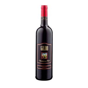 Flasche italienischer Rotwein, Merlot, Weinanbaugebiet Friuli Venezia Giulia, Delizia