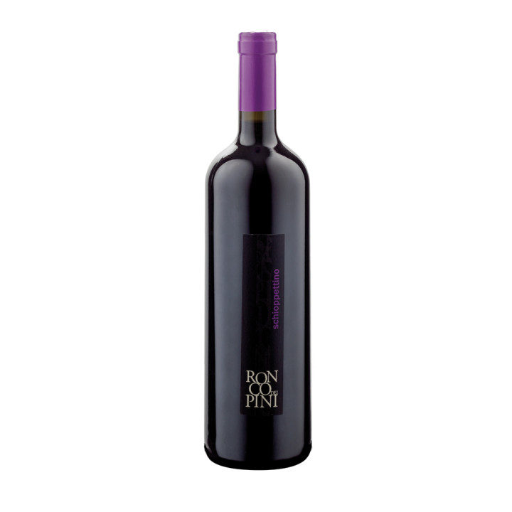 Flasche italienischer Rotwein, Schioppettino, Weinanbaugebiet Colli Orientali del Friuli, Delizia