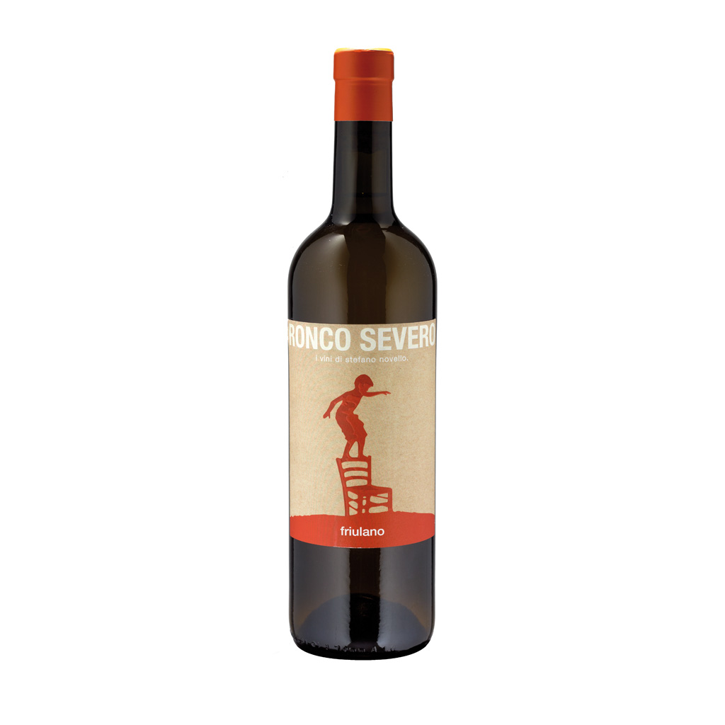 Flasche italienischer Weißwein, Bio Friulano, Weinanbaugebiet Colli Orientali del Friuli, Delizia
