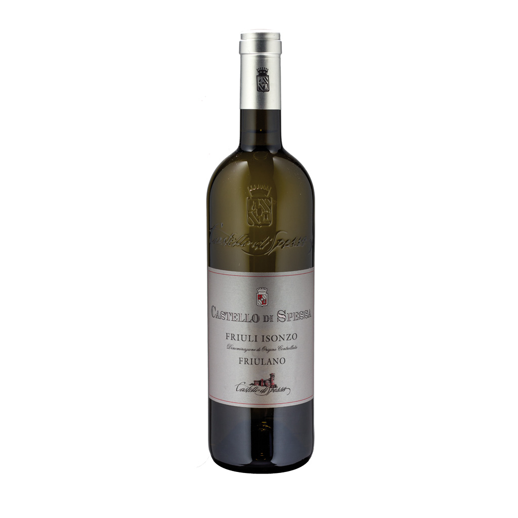 Flasche italienischer Weißwein, Friulano Isonzo, Weinanbaugebiet Isonzo, Delizia